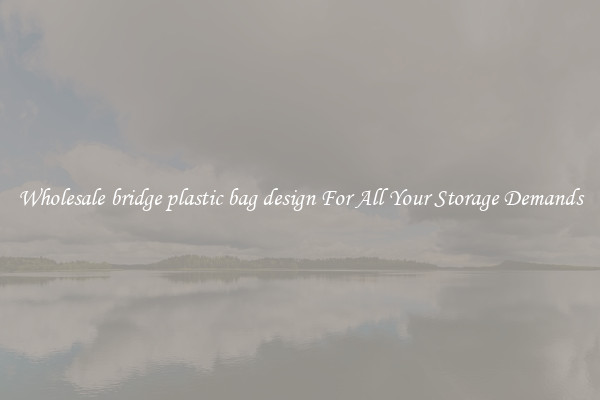 Wholesale bridge plastic bag design For All Your Storage Demands