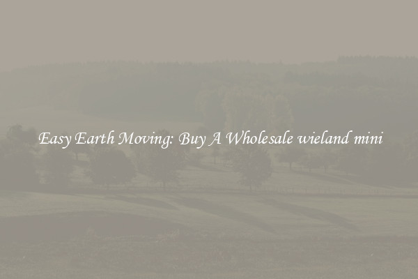 Easy Earth Moving: Buy A Wholesale wieland mini