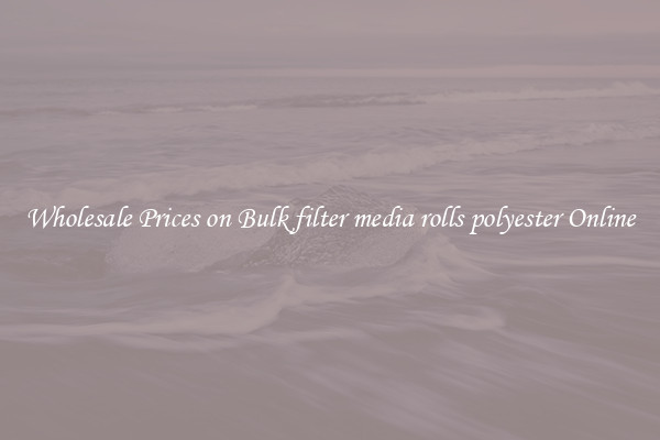 Wholesale Prices on Bulk filter media rolls polyester Online