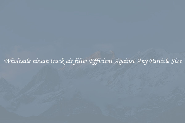 Wholesale nissan truck air filter Efficient Against Any Particle Size