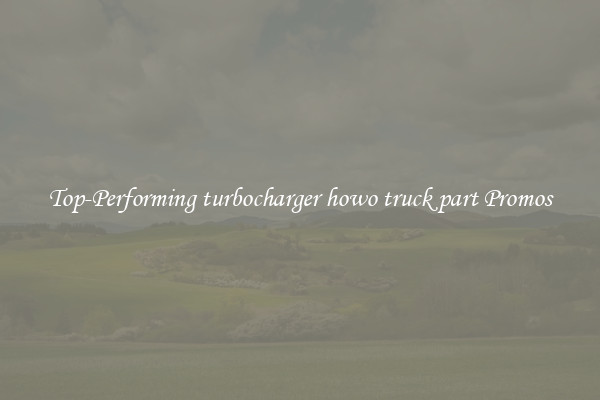 Top-Performing turbocharger howo truck part Promos