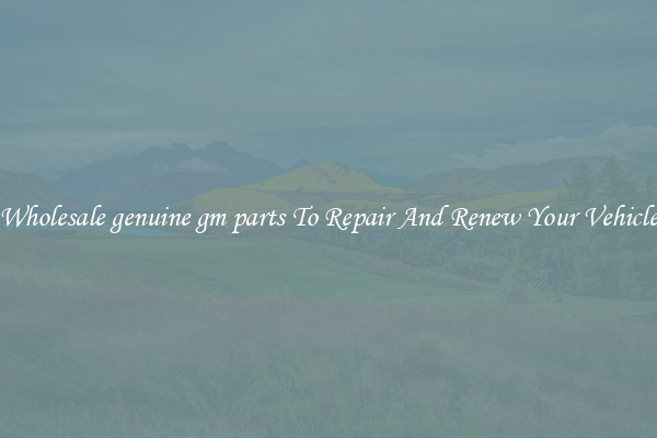 Wholesale genuine gm parts To Repair And Renew Your Vehicle
