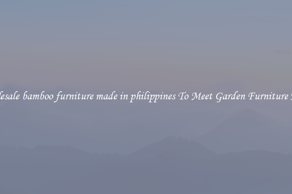 Wholesale bamboo furniture made in philippines To Meet Garden Furniture Needs