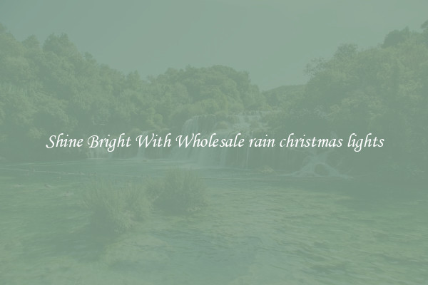 Shine Bright With Wholesale rain christmas lights