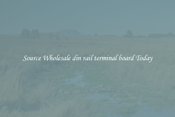 Source Wholesale din rail terminal board Today