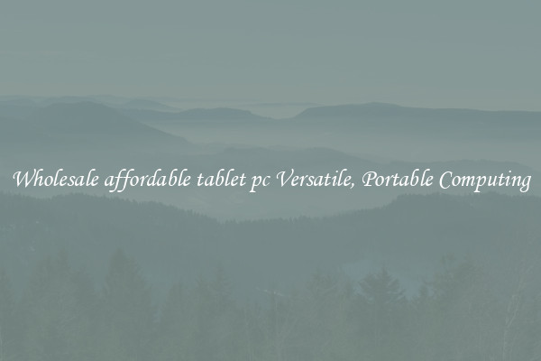 Wholesale affordable tablet pc Versatile, Portable Computing