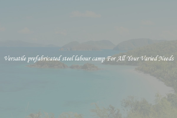 Versatile prefabricated steel labour camp For All Your Varied Needs